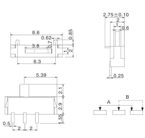 MSK-03J(左復位)撥動開關